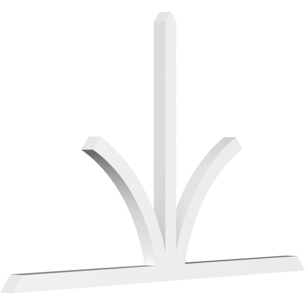 Ekena Millwork Richland Architectural Grade PVC Gable Bracket, 108"W x 67 1/2"H x 4"D x 4"F, 15/12 Pitch GBP108X68X0404RIC00 - main